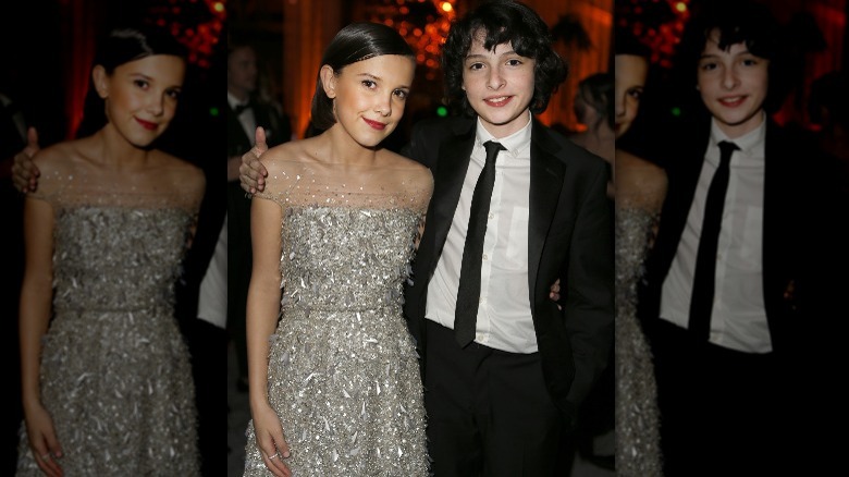 Finn Wolfhard with Millie Bobby Brown 