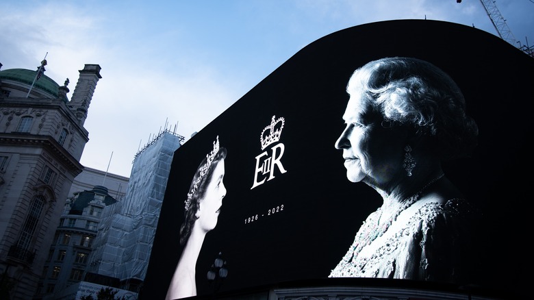 Queen Elizabeth II digital billboard