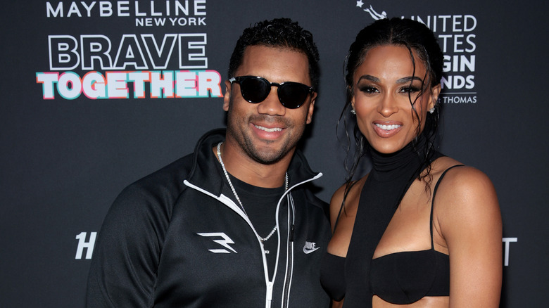 Ciara and Russell Wilson posing