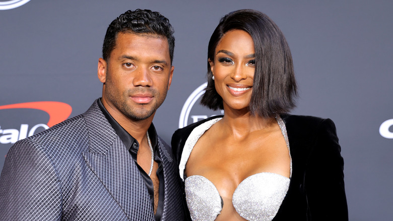 Ciara and Russell Wilson posing