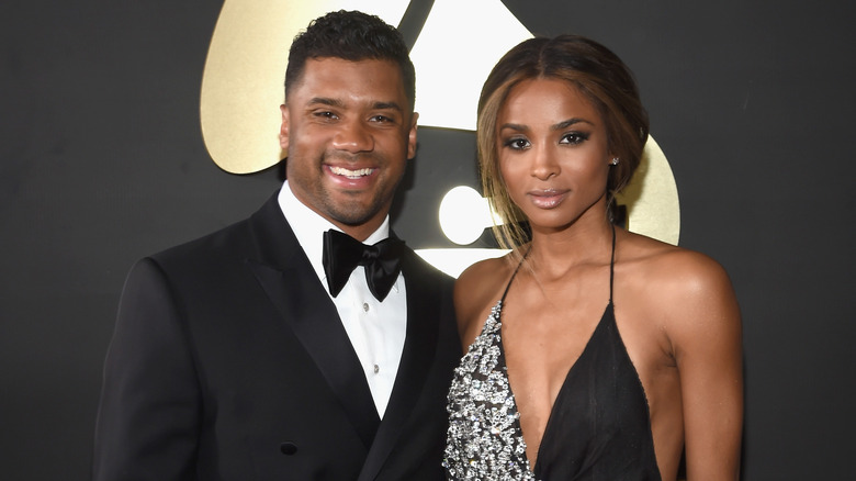 Ciara and Russell Wilson posing