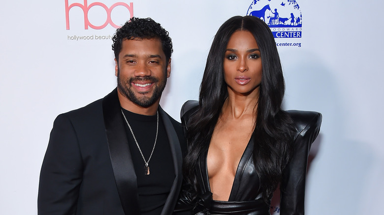 Ciara and Russell Wilson posing