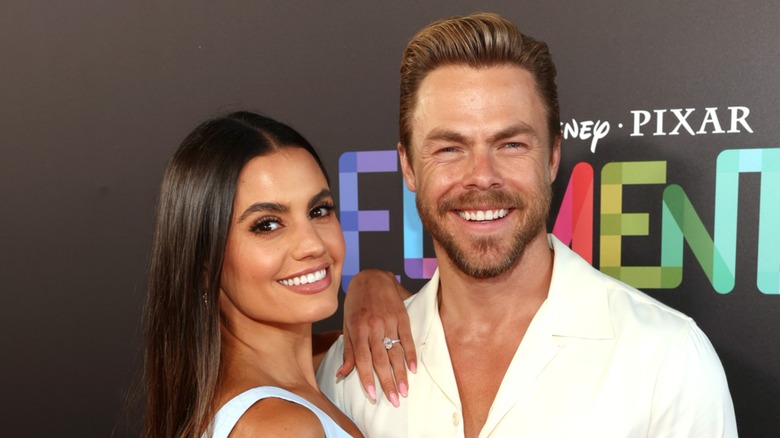 Hayley Erbert and Derek Hough on the red carpet