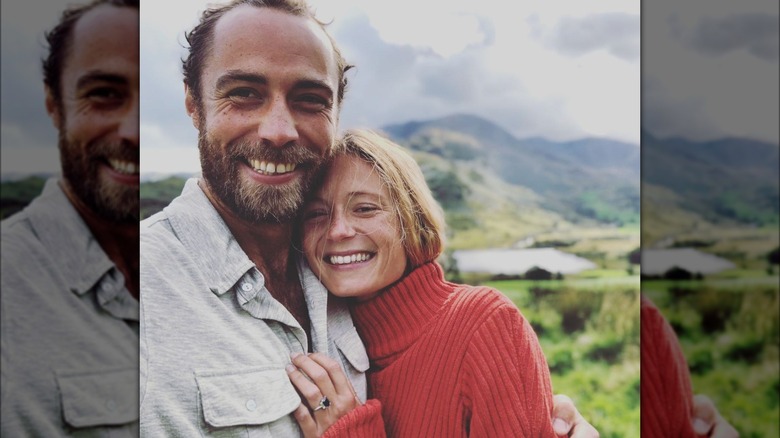 James Middleton and Alizee Thevenet smiling