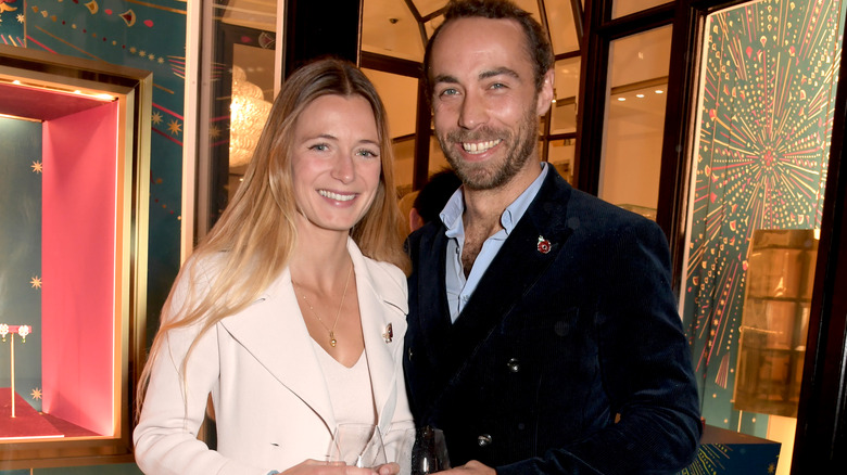 Alizee Thevenet and James Middleton smiling