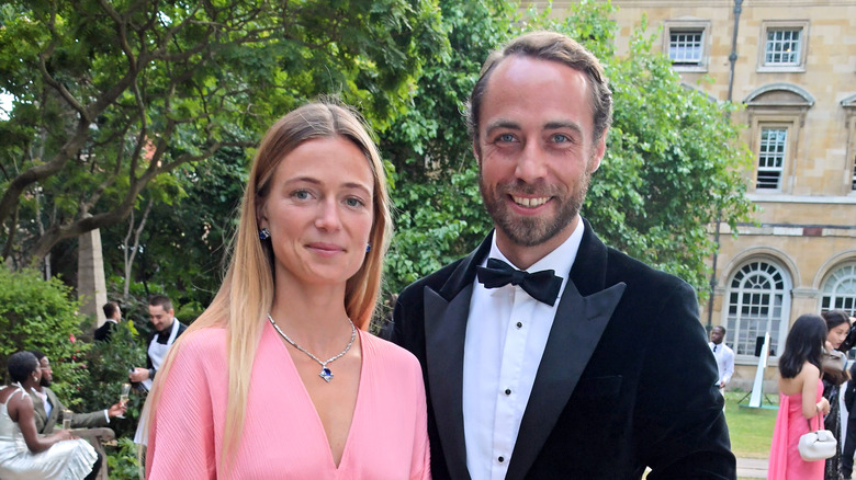 Alizee Thevenet and James Middleton smiling