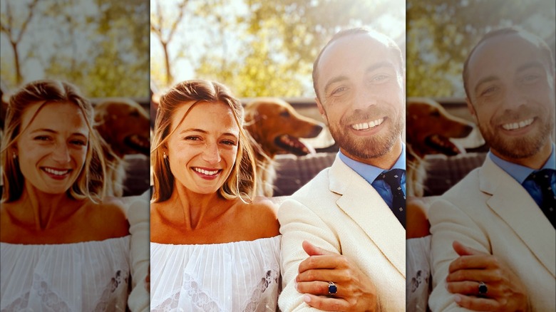 Alizee Thevenet and James Middleton smiling