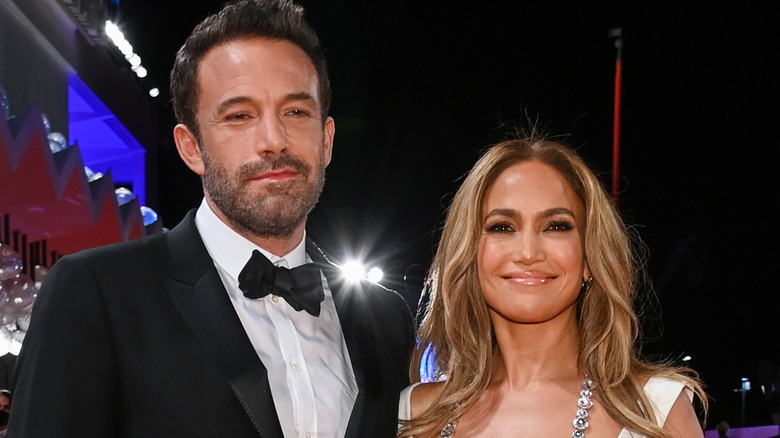 Ben Affleck and Jennifer Lopez smiling