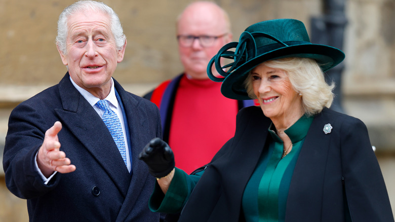 King Charles III and Queen Camilla smiling