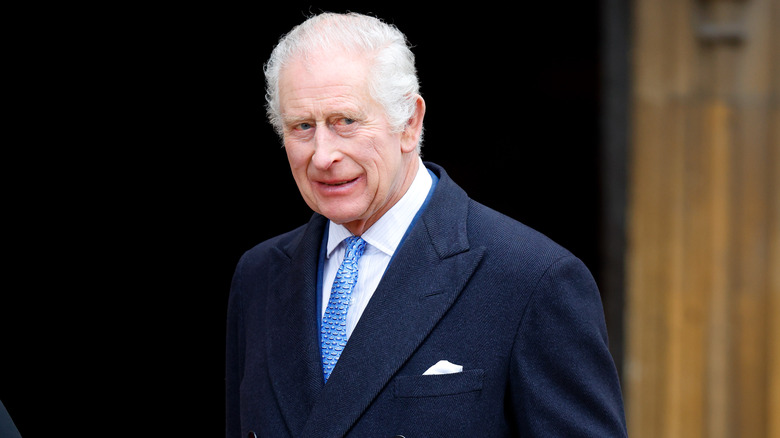 King Charles III smiling