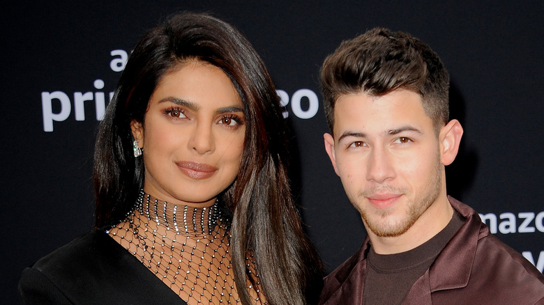 Priyanka Chopra, Nick Jonas at a premiere