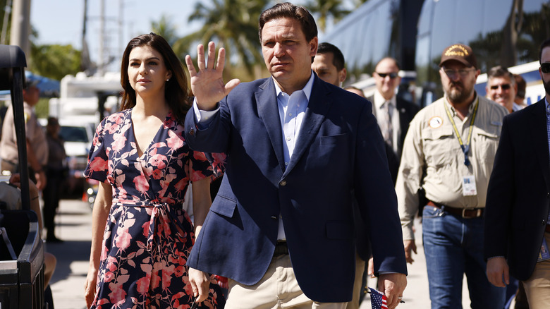 Ron and Casey DeSantis walking the streets