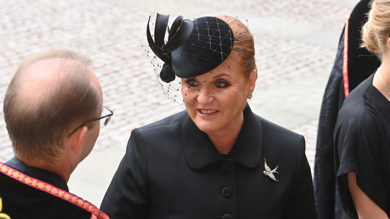 Sarah at queen's funeral 