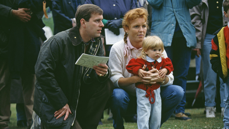 Sarah and Andrew with Beatrice 