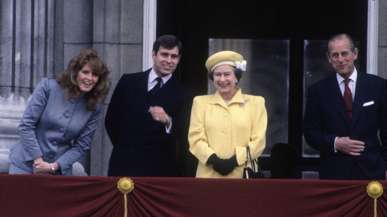 Sarah with Andrew and the royal couple 