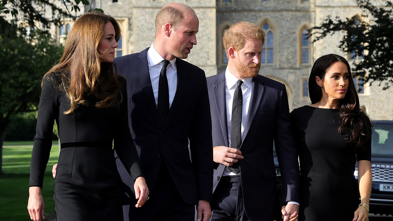 The royal brothers with their wives