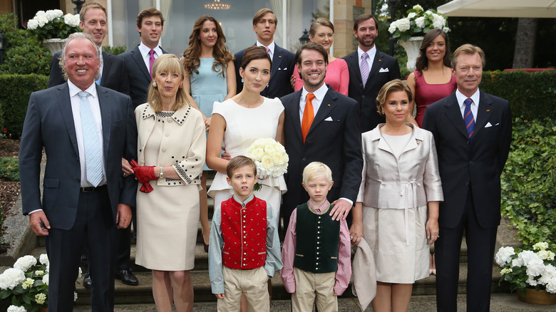 The royal family of Luxembourg posing