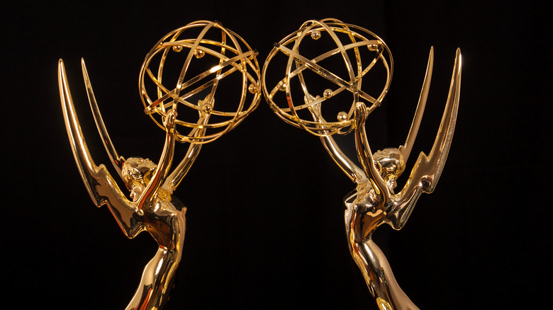 Close-up image of two Emmys