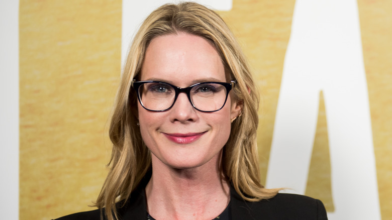 Stephanie March in glasses