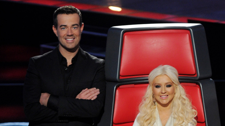 Carson Daly and Christina Aguilera﻿