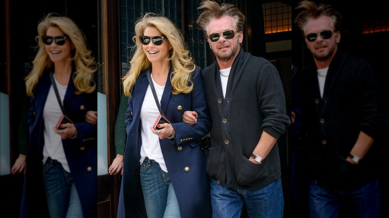 Christie Brinkley and John Mellencamp arm in arm