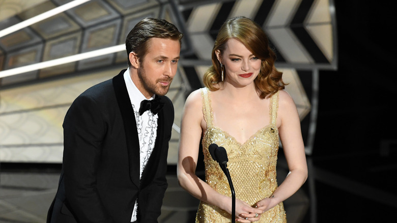 Ryan Gosling and Emma Stone at the Golden Globes