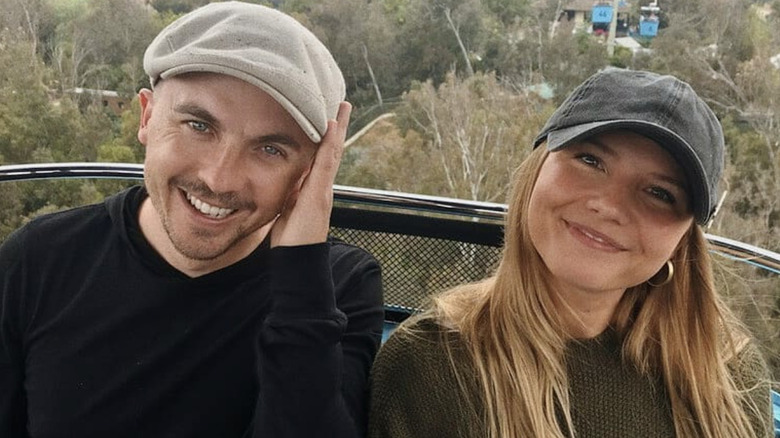 Frankie Muniz and Paige Price smiling outside