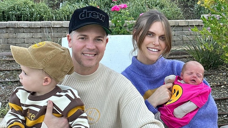 Jason Kennedy and Lauren Scruggs with their two children