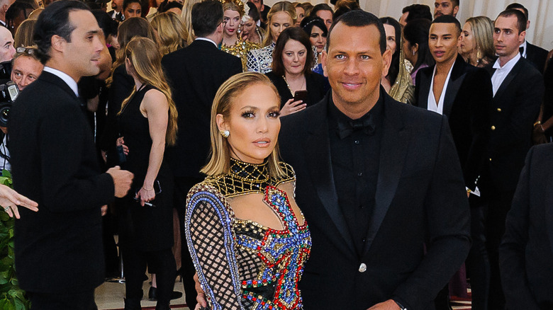 Jennifer Lopez and Alex Rodriguez at the Met Gala