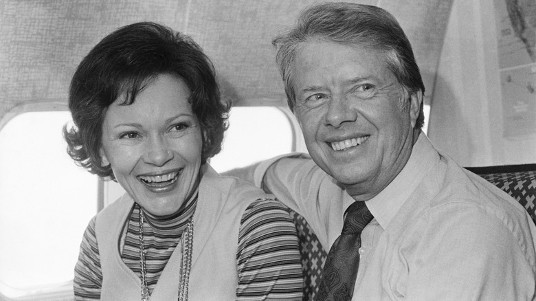 Rosalynn and Jimmy Carter smiling