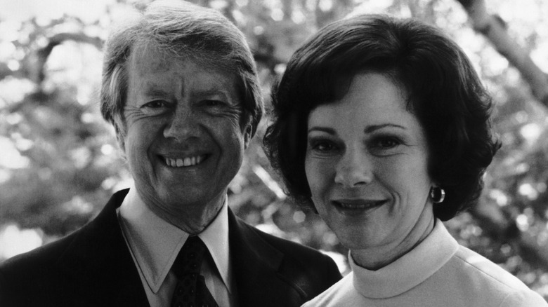 Jimmy and Rosalynn Carter smiling