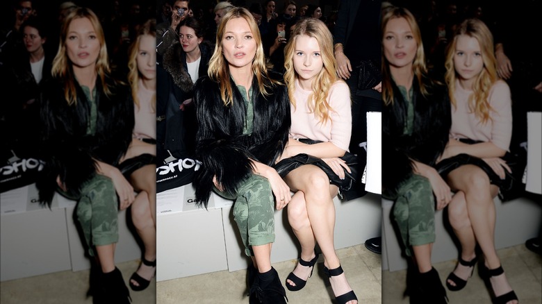 Kate Moss and Lottie Moss at fashion week