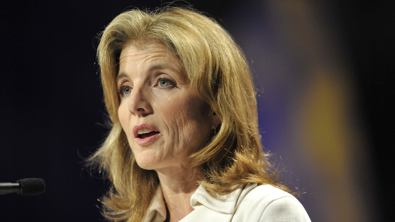 Caroline Kennedy speaking at a Women's Conference 