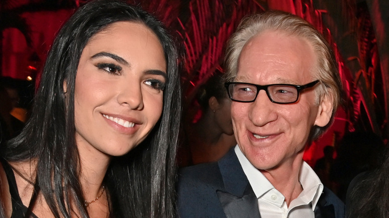 Noor Alfallah and Bill Maher smiling together