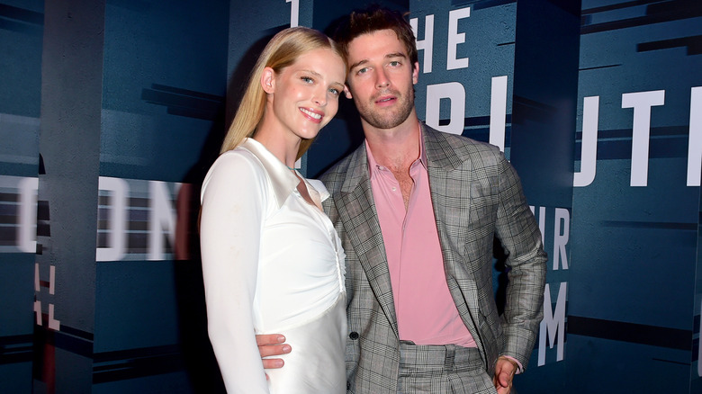 Patrick Schwarzenegger and Abby Champion at the premiere of 'The Terminal List' in 2022