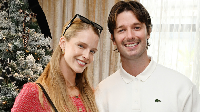 Abby Champion and Patrick Schwarzenegger in the Pacific Palisades in November 2023