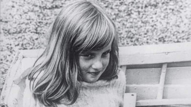 Young Diana Spencer smirking