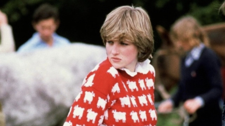 Prince Diana grimacing in 1981