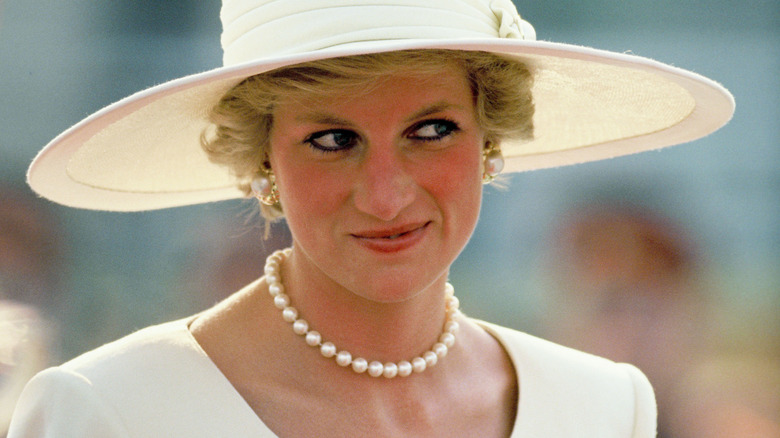 Diana Spencer looking cheeky