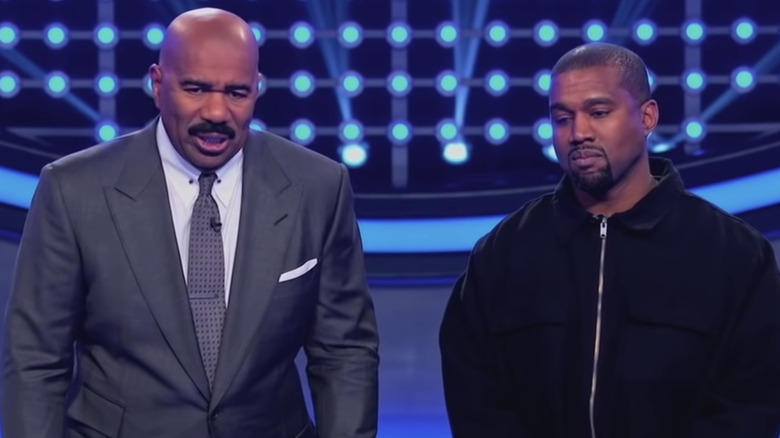 Steve Harvey and Kanye West on Family Feud