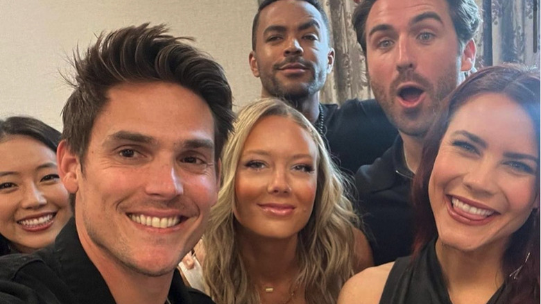 The "Y&R" cast smiling