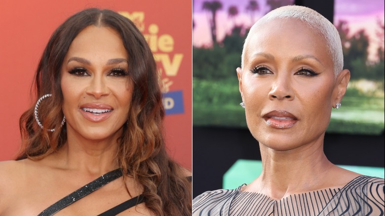 Jada Pinkett-Smith and Sheree Zampino smiling split image