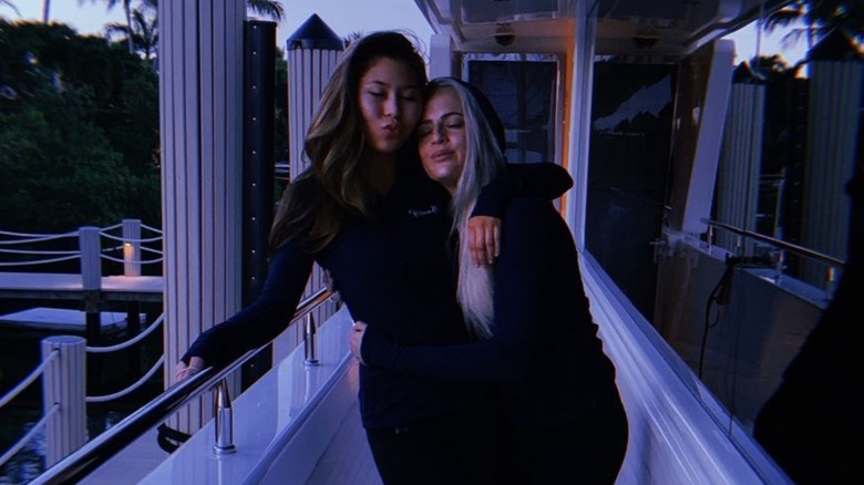 Jessika Makanalani and Heather Kapiolani hugging