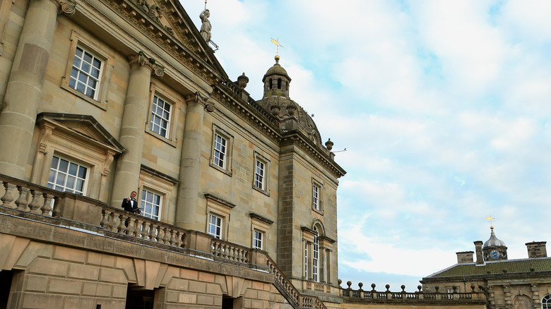 angled shot looking up at Houghton Hall