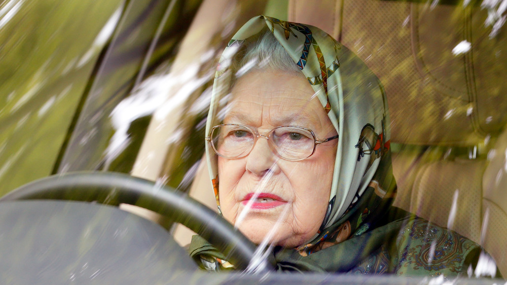 Queen Elizabeth driving 