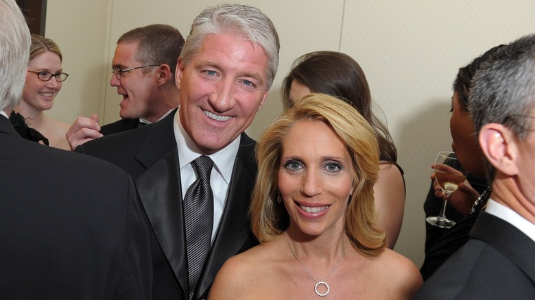 John King and Dana Bash at a cocktail smiling