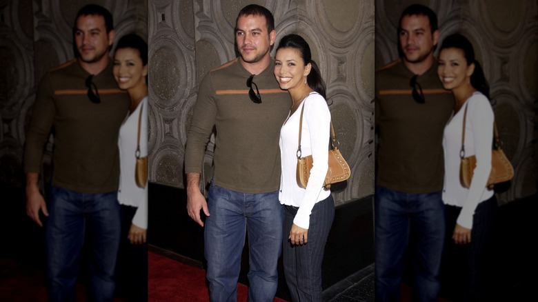 Tyler Christopher and Eva Longoria posing