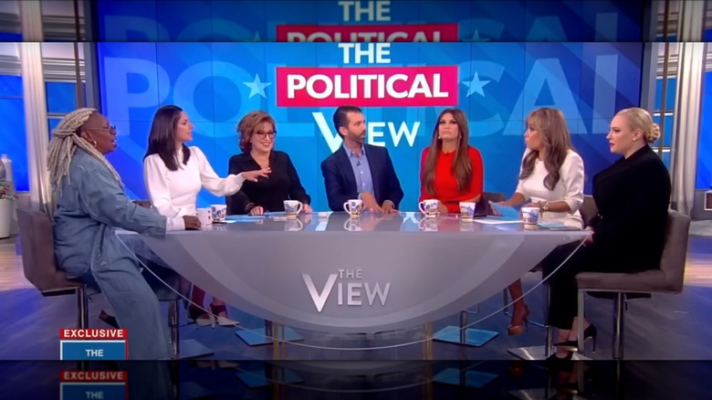 Cast of The View with Donald Trump Jr. and Kimberly Guilfoyle