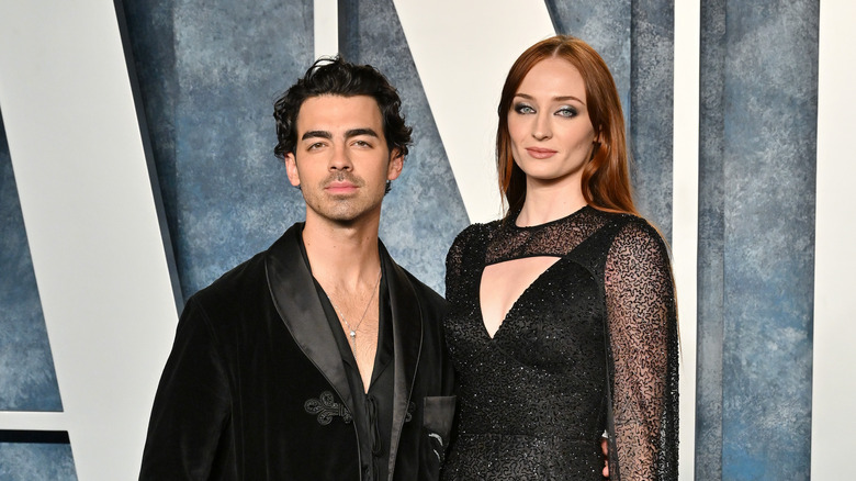 Joe Jonas and Sophie Turner at party