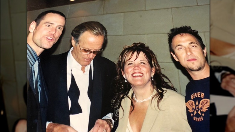 From the left: Jim Carrey, Peter Fonda, Rita Carrey, and Colin James